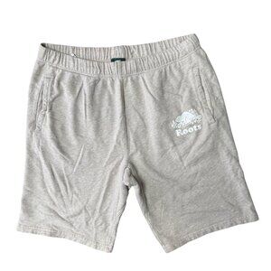 Roots Canada Sweat Shorts Heathered Beige Mens Large Comfy